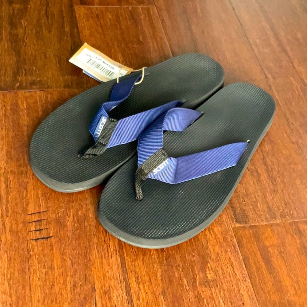NEW Scott Hawaii Flip-flop Navy Blue 4100 Makaha Sandal 12